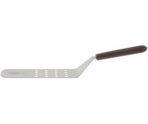 HUBERT Stainless Steel High-Heat Perforated Turner with Brown Polypropylene Handle - 8"L x 3"W Blade