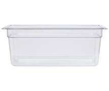 Hubert 1/3 Size Clear Polycarbonate Cold Food Pan - 6"D