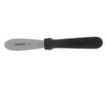 Hubert Stainless Steel Serrated Sandwich Spreader with Black Polypropylene Handle - 3 1/4"L Blade
