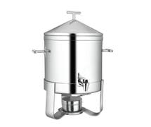Expressly HUBERT Hammered Stainless Steel Coffee Urn - 13 1/2"L x 10 1/4"W x 21 1/2"H