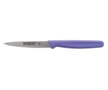 HUBERT Stainless Steel Paring Knife with Purple Polypropylene Handle - 3 1/2"L Blade