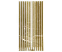 Gold Stripe Patterned Cello Bag - 5"L x 3"W x 11 1/2"H
