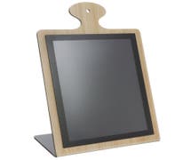 Expressly HUBERT Light Oak Countertop Cutting Board 1 Pocket Menu Board - 11"L x 6 1/8"W x 16 3/4"H