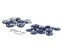 HUBERT Blue Polyurethane Replacement Caster Kit for Shopping Carts