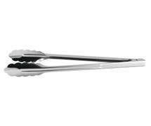 Hubert Stainless Steel Scalloped Hinged Tong - 11 77/100"L