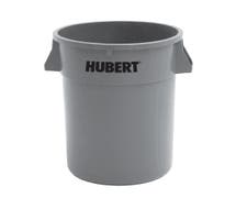 HUBERT 44 gal Grey Plastic Commercial Trash Receptacle - 22 3/4"Dia x 31 11/32"H