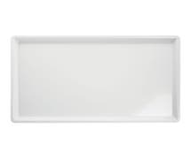 Hubert Rectangular White Melamine Platter - 20 1/2"L x 12 5/8"W x 1"H