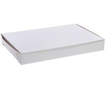 Single-Piece Rectangular White Paper Bakery Box - 16"L x 11 1/2"W x 2 1/2"H