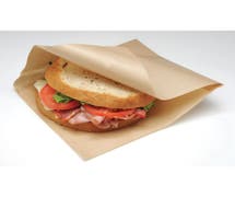 Bagcraft 300101 Natural Kraft Paper Open Sesame Sandwich Bag - 9"L x 10"W