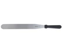 Hubert Stainless Steel Spatula with Black Polypropylene Handle - 12"L Blade