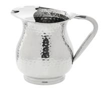 Hubert 50 oz Hammered Stainless Steel Water Pitcher Hammered With Ice Guard