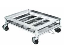 Hubert Aluminum Chicken Dolly With Drip Pan - 28"L x 23"W x 13"H