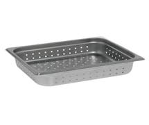 HUBERT 1/2 Size Stainless Steel Perforated Steam Table Pan - 2 1/2"D