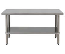 Hubert Work Table, Stainless Steel - 48"L x 24"W x 34"H