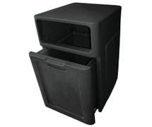 Hubert 42 gal Black Plastic Trash Receptacle - 26"L x 20"W x 40"H