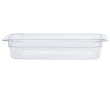 HUBERT 1/4 Size Clear Polycarbonate Cold Food Pan - 2 1/2"D