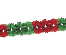 Expressly Hubert Red/Green Arch Paper Garland - 12'L