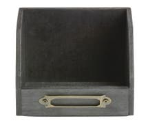 American Metalcraft Small 1-Compartment Angled Poplar Caddy - Black