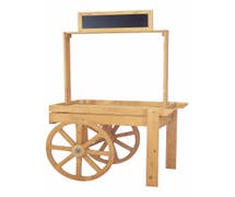 Oak Finished Pine Peddler's Cart - 40"L x 29"W x 64"H