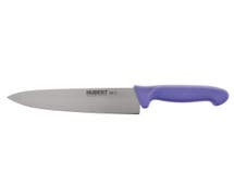 Hubert Stainless Steel Cook's Knife with Purple Polypropylene Handle - 8"L Blade