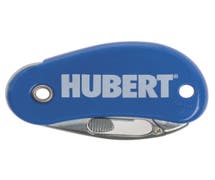 Hubert Blue Plastic Pocket Safety Cutter - 4 1/8"L x 1 1/2"H