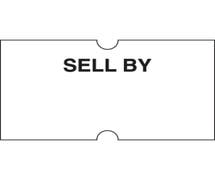 HUBERT White Label With Black Print "Sell By" For HUBERT 1-Line Pricing Gun - 21mmL x 13mmH