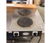 Outlet Cadco CDR-2CFB Countertop Electric Range - (2) 7-1/2" Burners, 1800 Watts