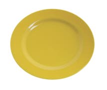 HUBERT Wide Rim Yellow Melamine Dinner Plate - 9"Dia