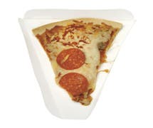 White Single Slice Open Top Pizza Tray - 7 3/4"L x 8 7/16"W x 1"H