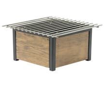 Expressly HUBERT Reclaimed Wood Collection Square Alternative Chafer - 12"L x 12"W x 7 1/8"H