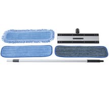 HUBERT Blue Microfiber Mop Kit - 18"L x 5"W