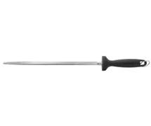 HUBERT Steel Alloy Diamond Cut Knife Steel with Black Polypropylene Handle - 12"L