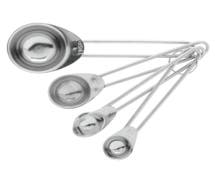 Hubert Stainless Steel Measuring Spoon Set with Long Wire Handles
