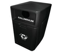 HUBERT39 gal Black Plastic Pull-Out Recycle Bin For Aluminum - 26"L x 20"W x 40"H