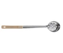 HUBERT 3 oz Stainless Steel Perforated Portion Server with Beige Plastic Handle - 13 3/10"L