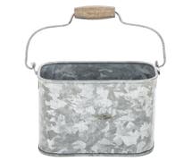 Hubert Galvanized Metal Caddy - 5"L x 3"W x 4 1/2"H