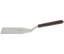 HUBERT Stainless Steel High-Heat Square Edge Turner with Brown Polypropylene Handle - 7"L x 4"W Blade