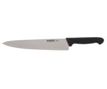 HUBERT Stainless Steel Cook's Knife with Black Santoprene Soft Grip Handle - 10"L Blade