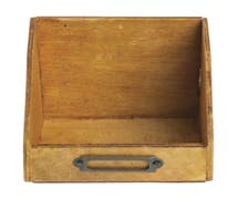 American Metalcraft Medium 1-Compartment Angled Poplar Caddy - Natural