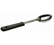 Hubert Solid Stainless Steel Serving Spoon with Black Comfort Grip Handle - 11"L