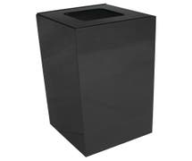 HUBERT 28 gal Charcoal Steel Recycling Squared Container With Square Opening - 15"L x 15"W x 28"H