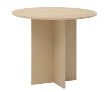 HUBERT Round Natural Wooden Standard Display Table - 29 3/4"Dia x 30"H