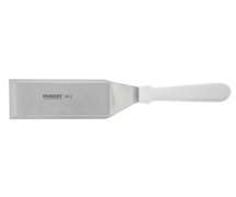 HUBERT Stainless Steel Solid Turner with White Polypropylene Handle - 6"L