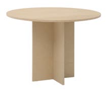 Hubert Round Natural Wooden Standard Display Table - 35 3/4"Dia x 30"H