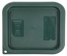 HUBERT 2 and 4 Qt Green Plastic Square Food Container Lid - 7 1/2"L x 7 1/2"W x 1/2"D