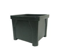 HUBERT Green Granite Plastic Indoor/Outdoor Square Planter - 16"L x 16"W x 16"H