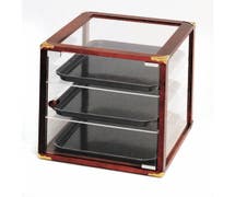 Expressly Hubert Mahogany Wood and Glass Bakery Display Case - 15"L x 19 1/2"W x 16"H