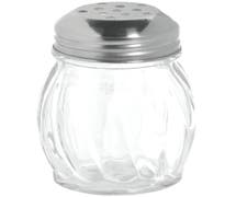 HUBERT 6 oz Clear Glass And Perforated Stainless Steel Top Cheese Shaker
