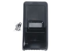 HUBERT Black Plastic Auto Refillable Soap/Sanitizer Dispenser - 4 9/10"L x 4 7/10"W x 10 3/5"H