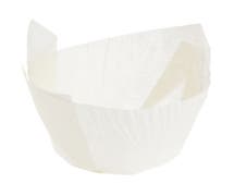 White 3 1/2 oz Tulip Baking Cup - 2"Dia x 2 3/4"H